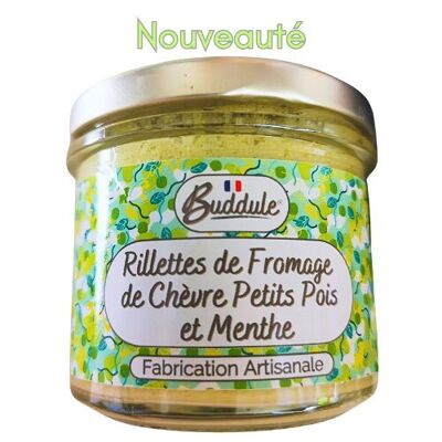Rillette de fromage de chèvre petits pois et menthe fraiche