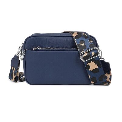 Borsa stile fotocamera blu navy 505