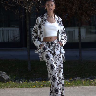 Ensemble Chemise & Pantalon Oversize Avec Poches