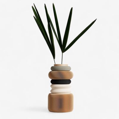 Florero modular NU Verde Oliva 01 - Parfait pour fleurs fraiches ou fleurs séchées