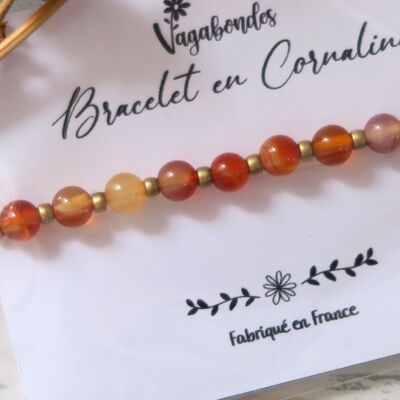 Bracciale in pietra pregiata - Corniola