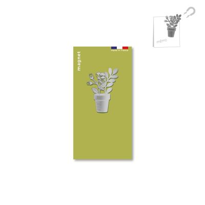 Metal magnet - flower pot