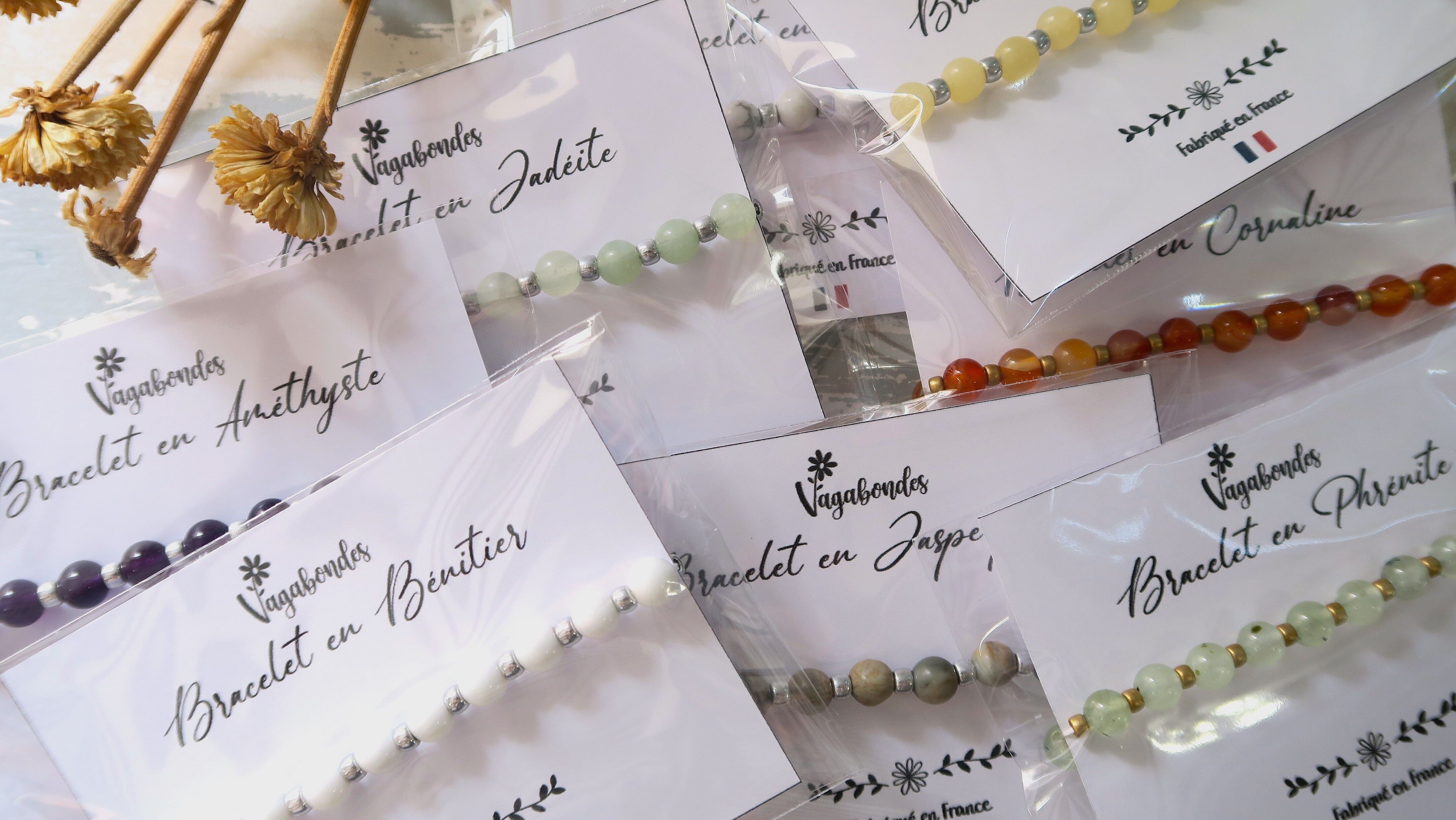 Set di 10 - Braccialetti con pietre preziose - Pietre casuali