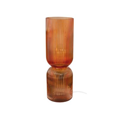 Lampe à poser en verre strié coloré Charmy