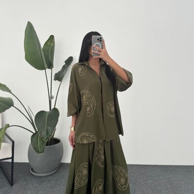 SHIRT & LONG SKIRT SET – 100% VISCOSE