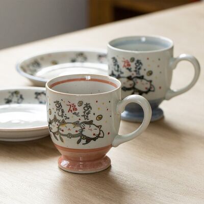 Mug avec mignon design de chat bonheur