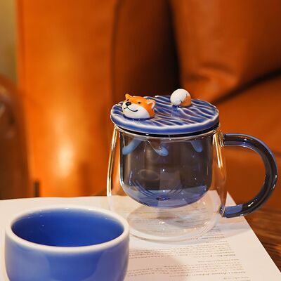 Shiba Inu Mug with Tea Filter