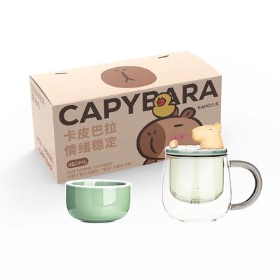 Capybara Porcelain Mug with Phone Holder