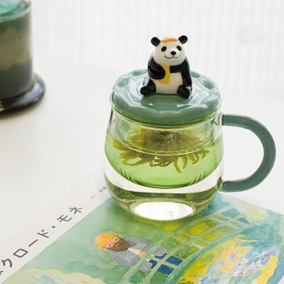 Panda Mug with Porcelain Lid