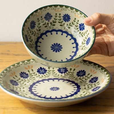 Vaisselle en céramique "Jardin Vert" Mino-yaki