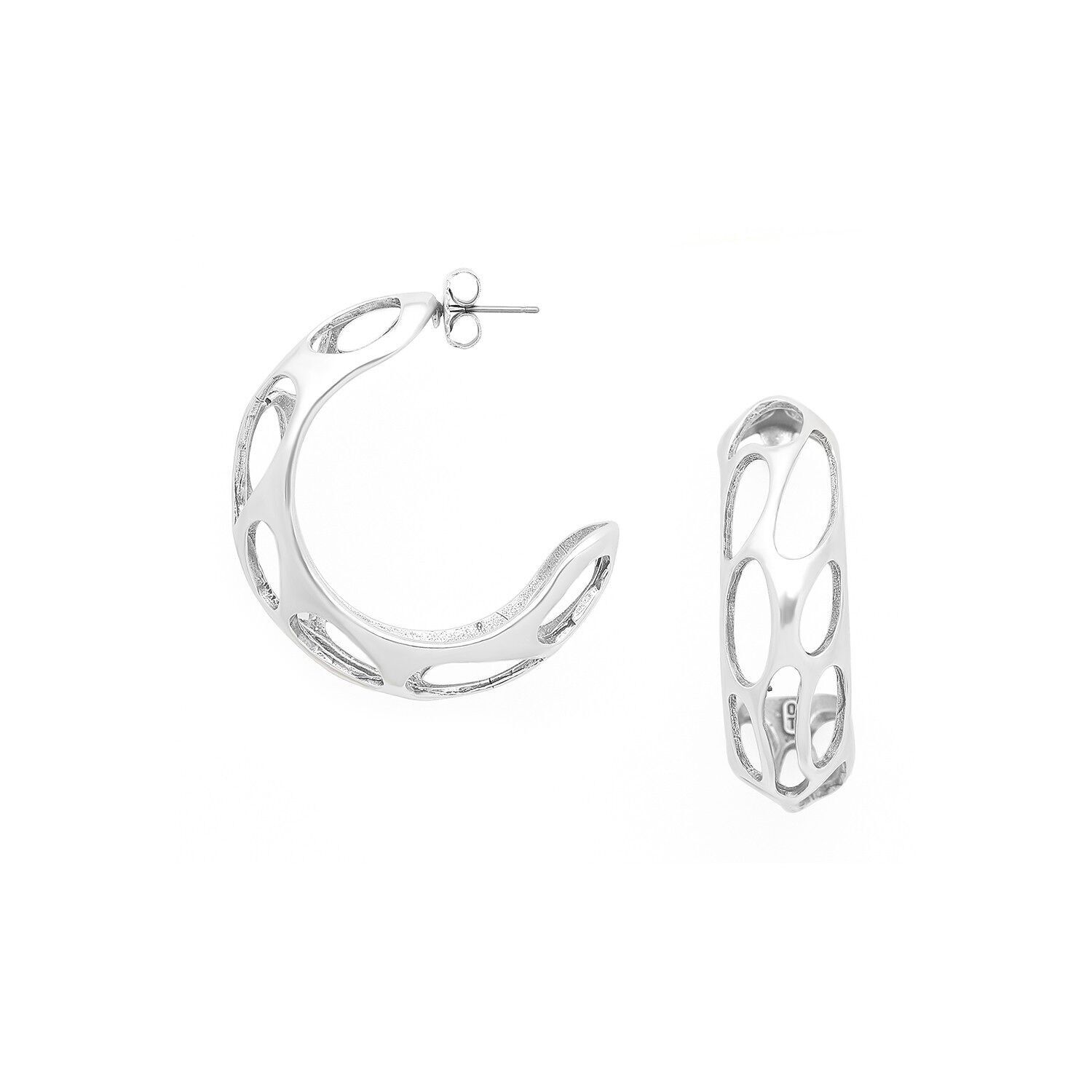 FELIDAE große silberne Creolen