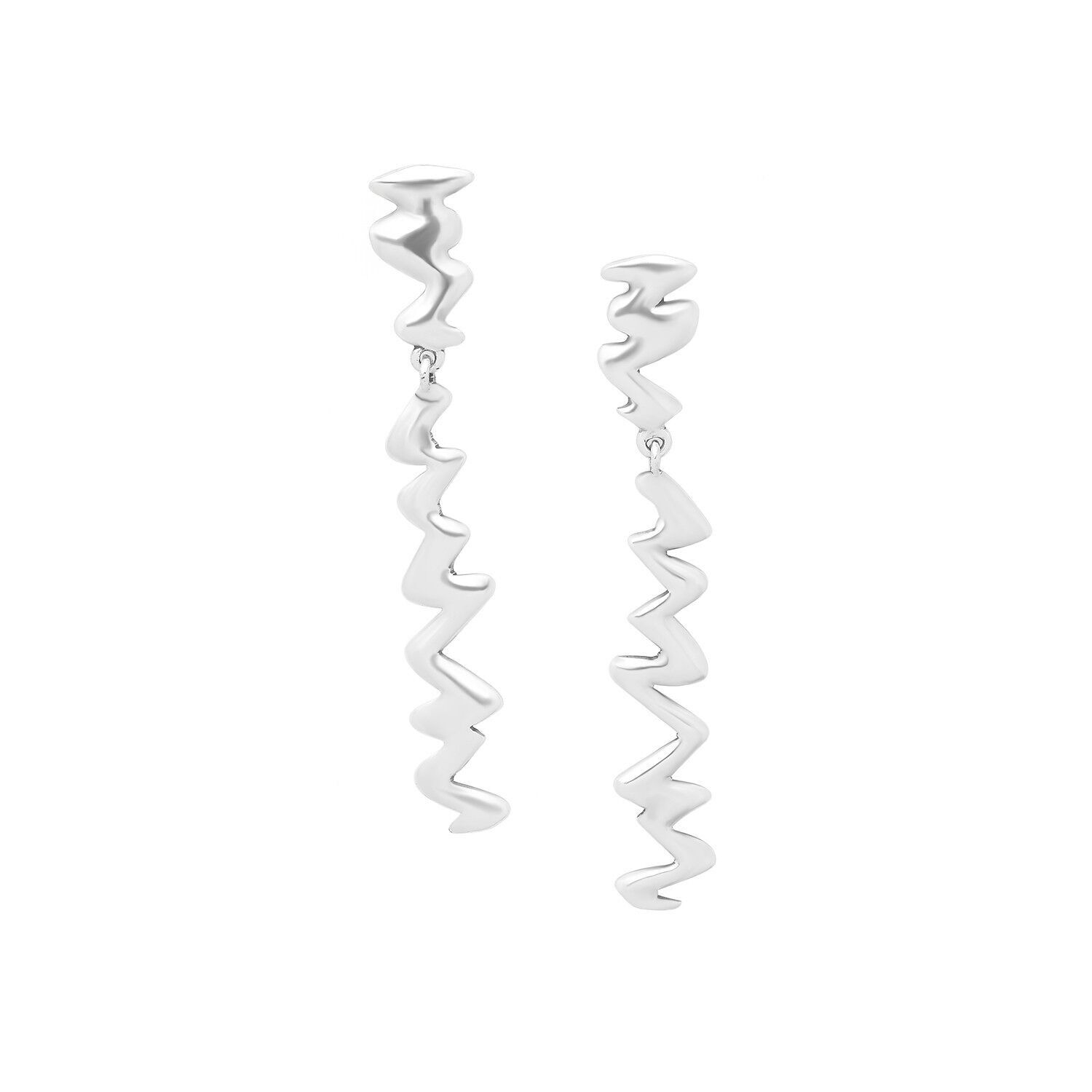 FIREWORK   boucles d'oreilles poussoir 2 éléméents argentés