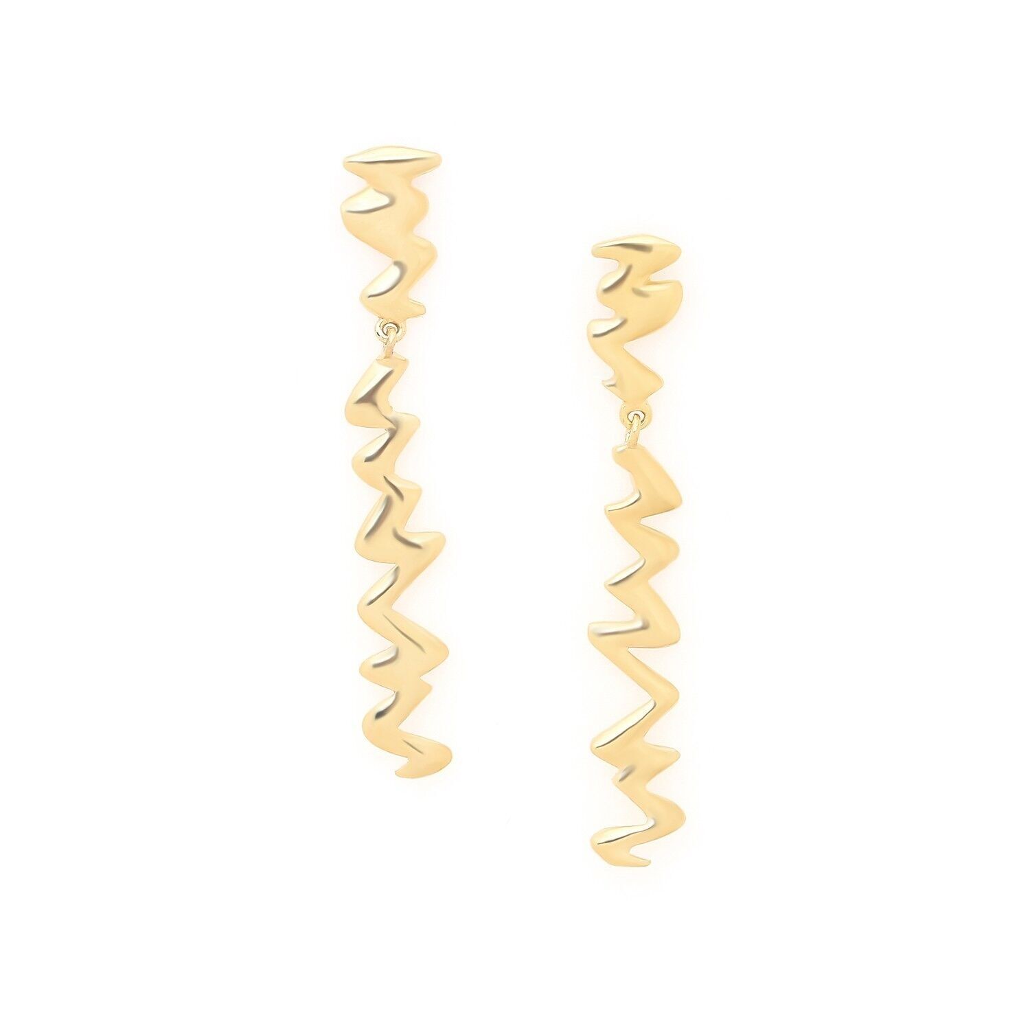 FIREWORK   boucles d'oreilles poussoir 2 éléments dorés