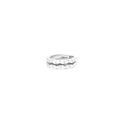 KATICHA adjustable ring 2 levels silver