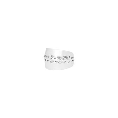 Anillo ancho ajustable de plata RHAPHI