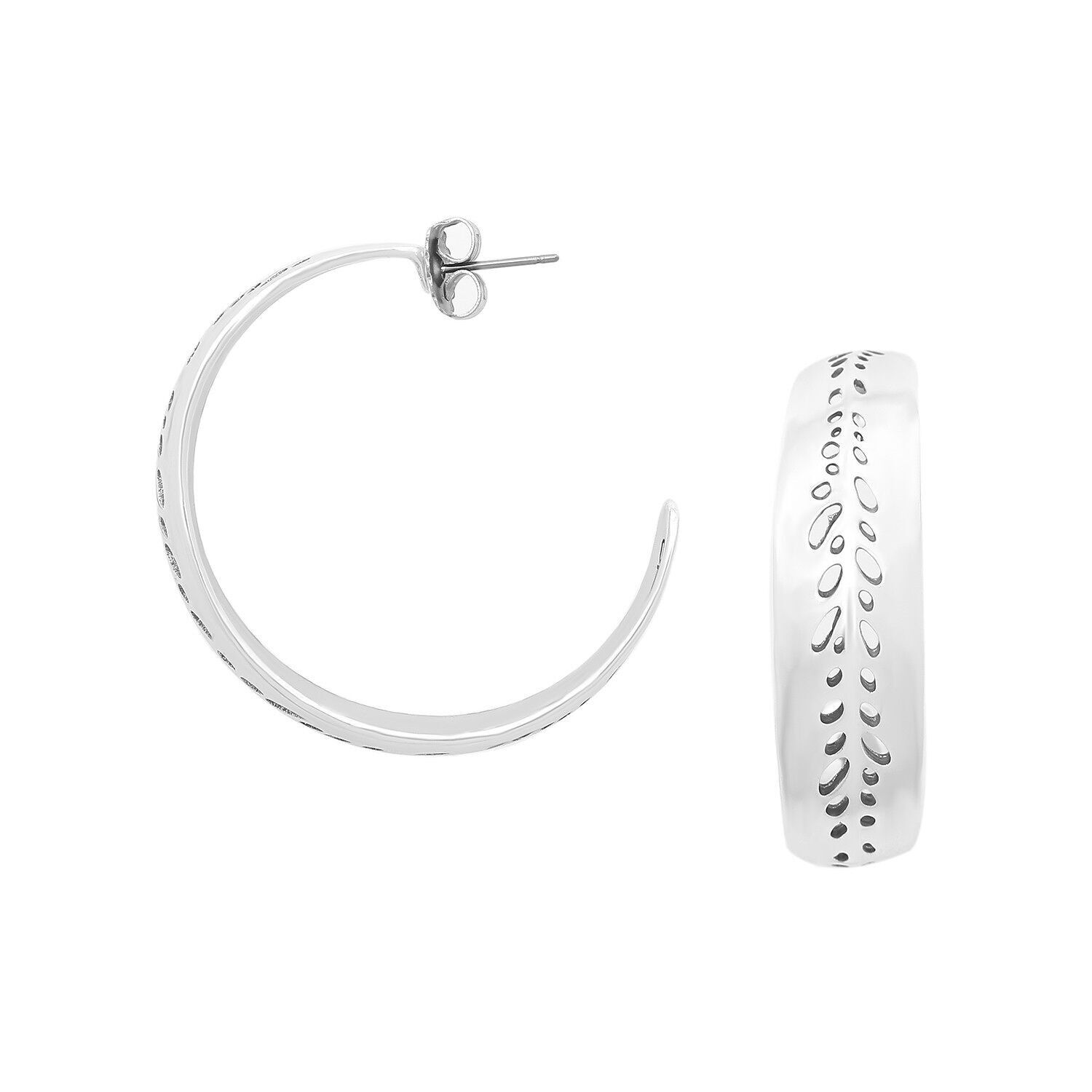 Orecchini a cerchio in argento RHAPHI