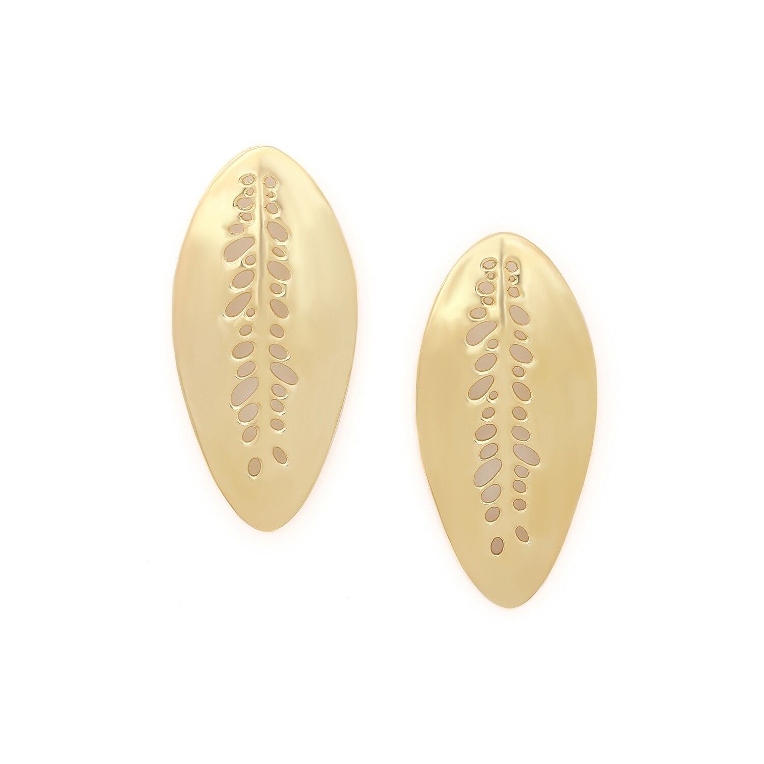 Orecchini a pressione RHAPHI in foglia d'oro