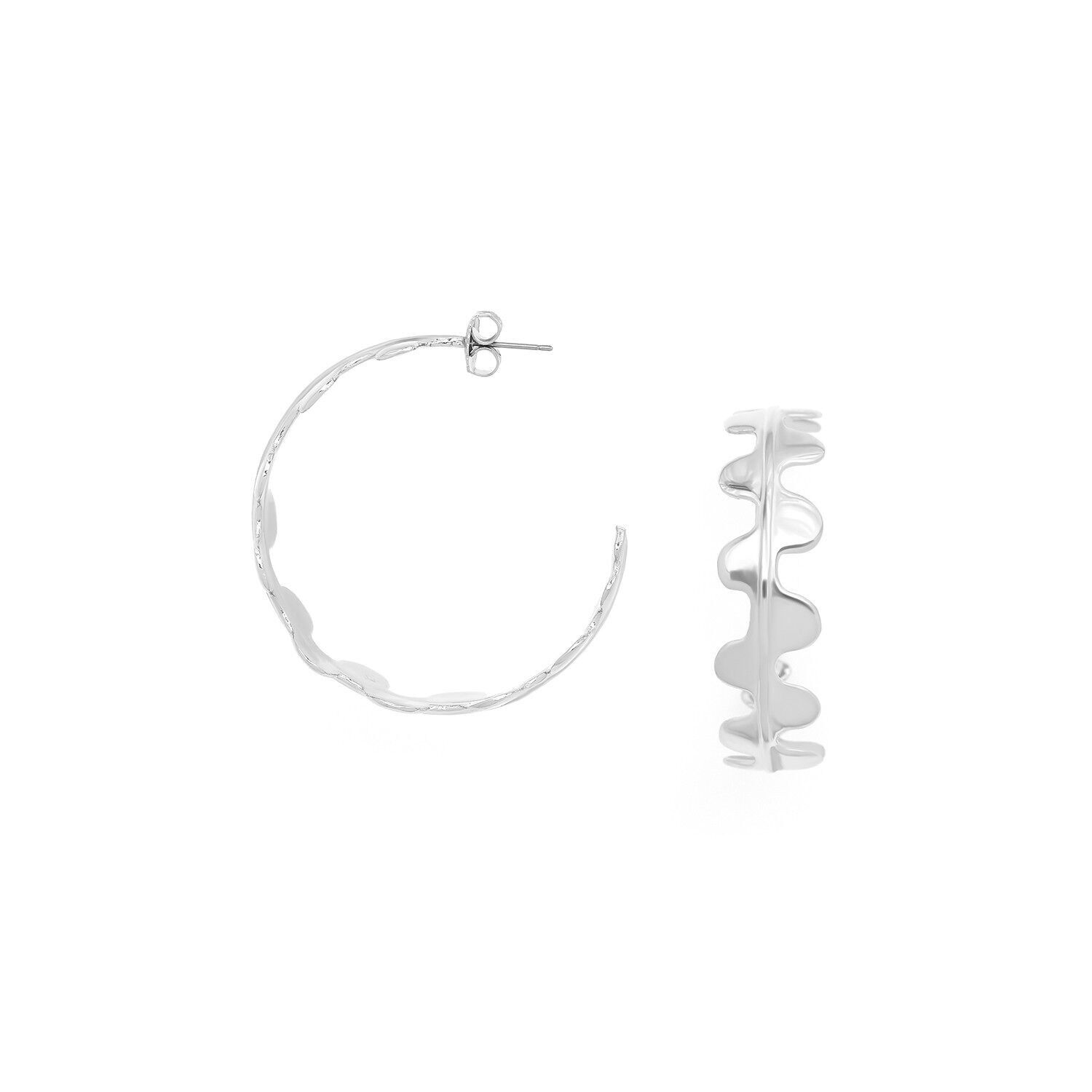 Grandi orecchini a cerchio in argento EPIPHYL