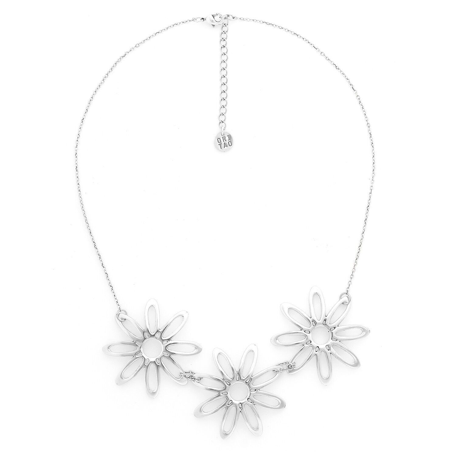 Collar de 3 flores de plata BLOOM