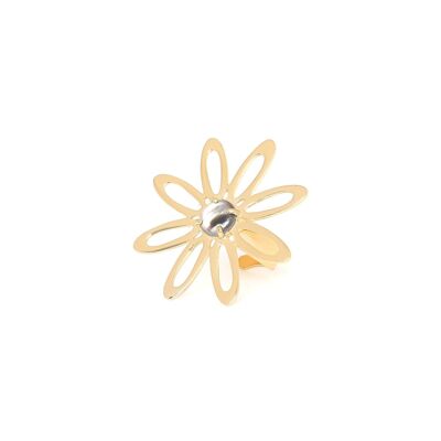Anello regolabile BLOOM con fiore dorato