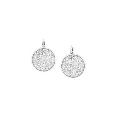 CORALIA boucles d'oreilles dormeuses rondes argenté