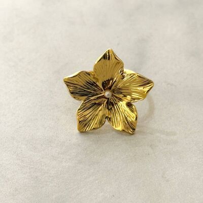 Mima Adjustable Floral Ring