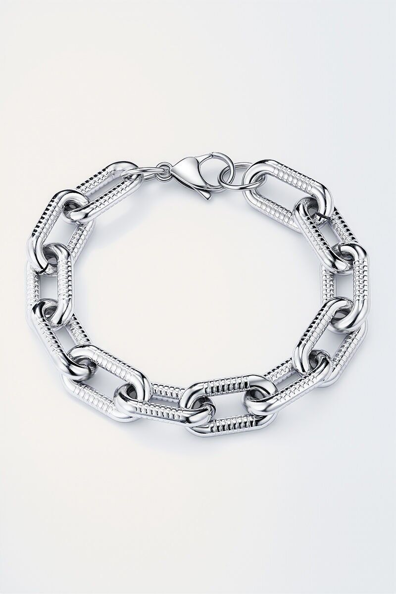 Bracciale in pelle e acciaio inossidabile 324OP81