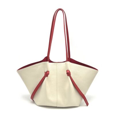 Borsa shopping XL in vera pelle, Made in Italy, art.112606