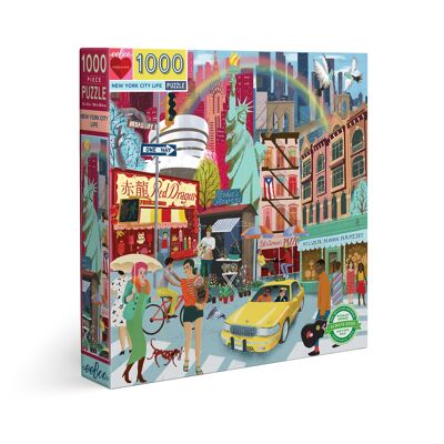 eeBoo 1000 Piece Jigsaw Puzzle - New York City Life