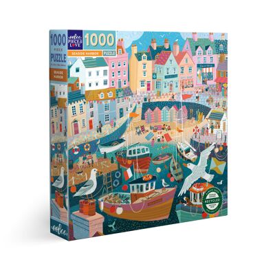 Eeboo Seaside Harbour - 1000 Piece Jigsaw Puzzle