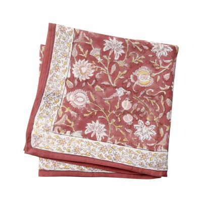 “Indian flowers” ​​print scarf Miraj Burgundi