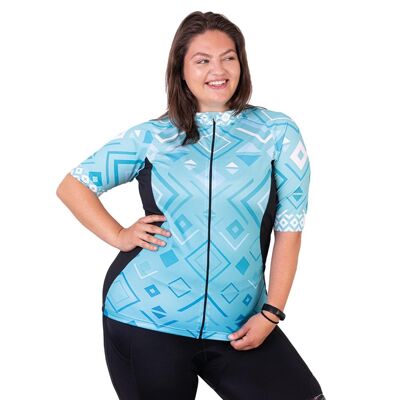 Women's Tor Cycling Jersey in Aztec Teal