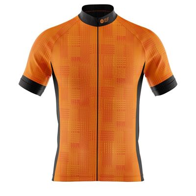Mens Cove Cycling Jersey in Orange Dash