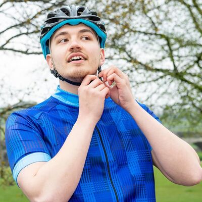 Mens Cove Cycling Jersey in Blue Dash