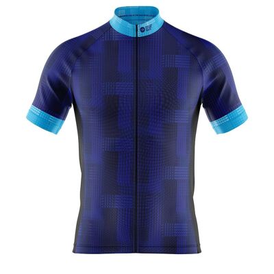 Big and Tall Mens Cove Cycling Jersey in Dash Blue
