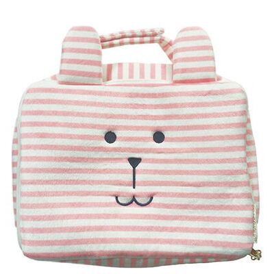 Beauty case a righe rosa Rab