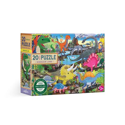 Puzzle 20 pièces Eeboo Dinosaur Land