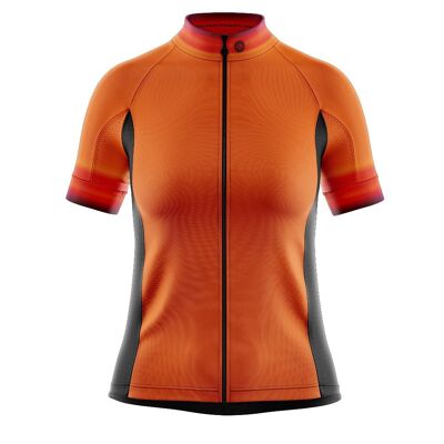 Women's Fleet Cycling Jersey in Horizon Orange