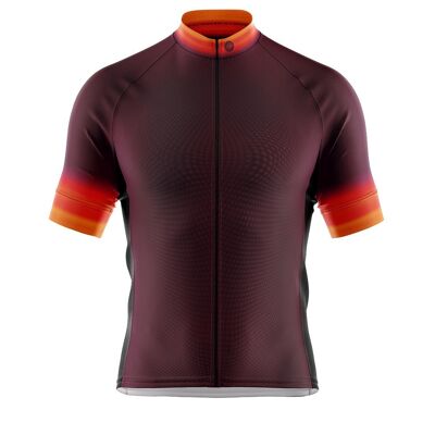 Big and Tall Mens Fleet Cycling Jersey in Horizon Aubergine