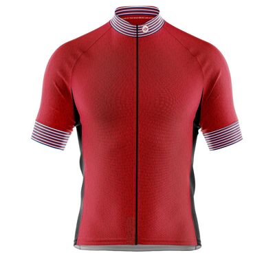 Big and Tall Mens Fleet Cycling Jersey in Graphic Red
