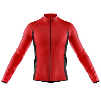 Big and Tall Mens Nesh Midweight Cycling Jersey in Red