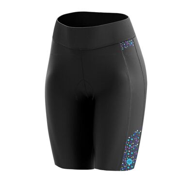 Women's Padded Cycling Shorts in Blue Squircle