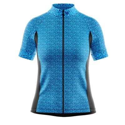 Women's Fleet Cycling Jersey in Squircle Blue
