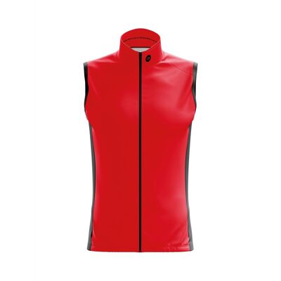 Mens Windy Cycling Gilet in Red