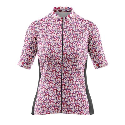 Women's Cove Cycling Jersey in Flower Power Pink
