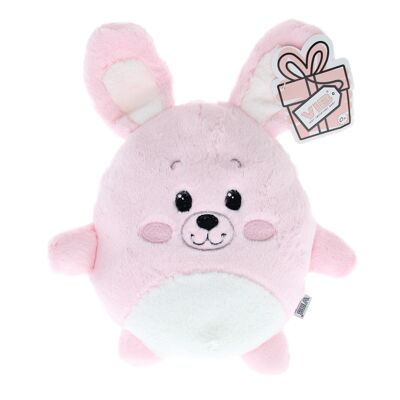 Conejito de peluche rosa grande