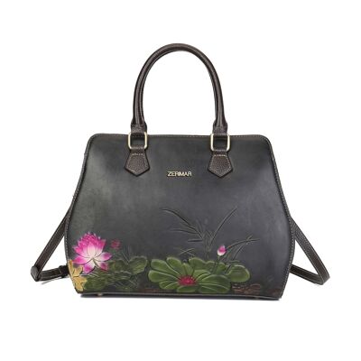 Bolso de piel para mujer Zerimar - Exclusivo y casual grabado