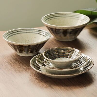 Vajilla de cerámica Mino-yaki Yuki Shino