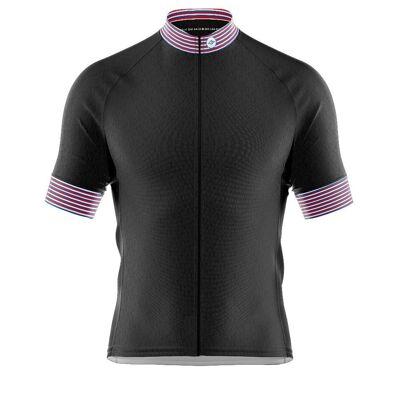 Big and Tall Mens Fleet Cycling Jersey in Graphic Black