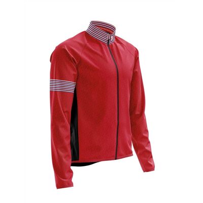 Mens Wind Water Resistant Cycling Jacket in Graphic Red
